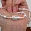 In 2025, the new natural, irregular-shaped Baroque Lu Lu Tong pearl necklace for women, baby pearl neck chain, collarbone chain trend details Picture